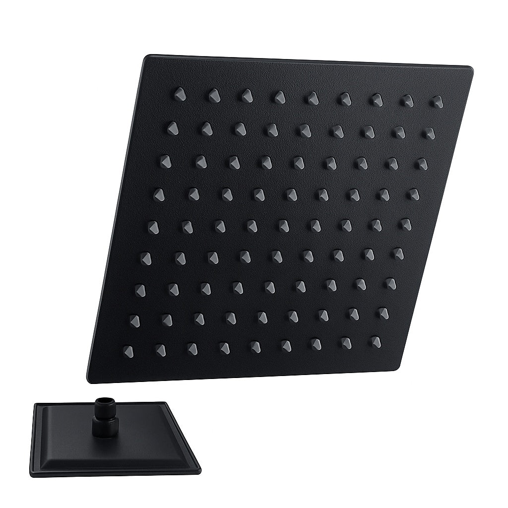 Regadera cuadrada 12" negra