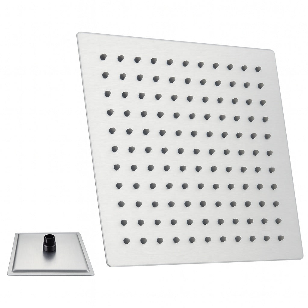 Regadera cuadrada 12" cromada