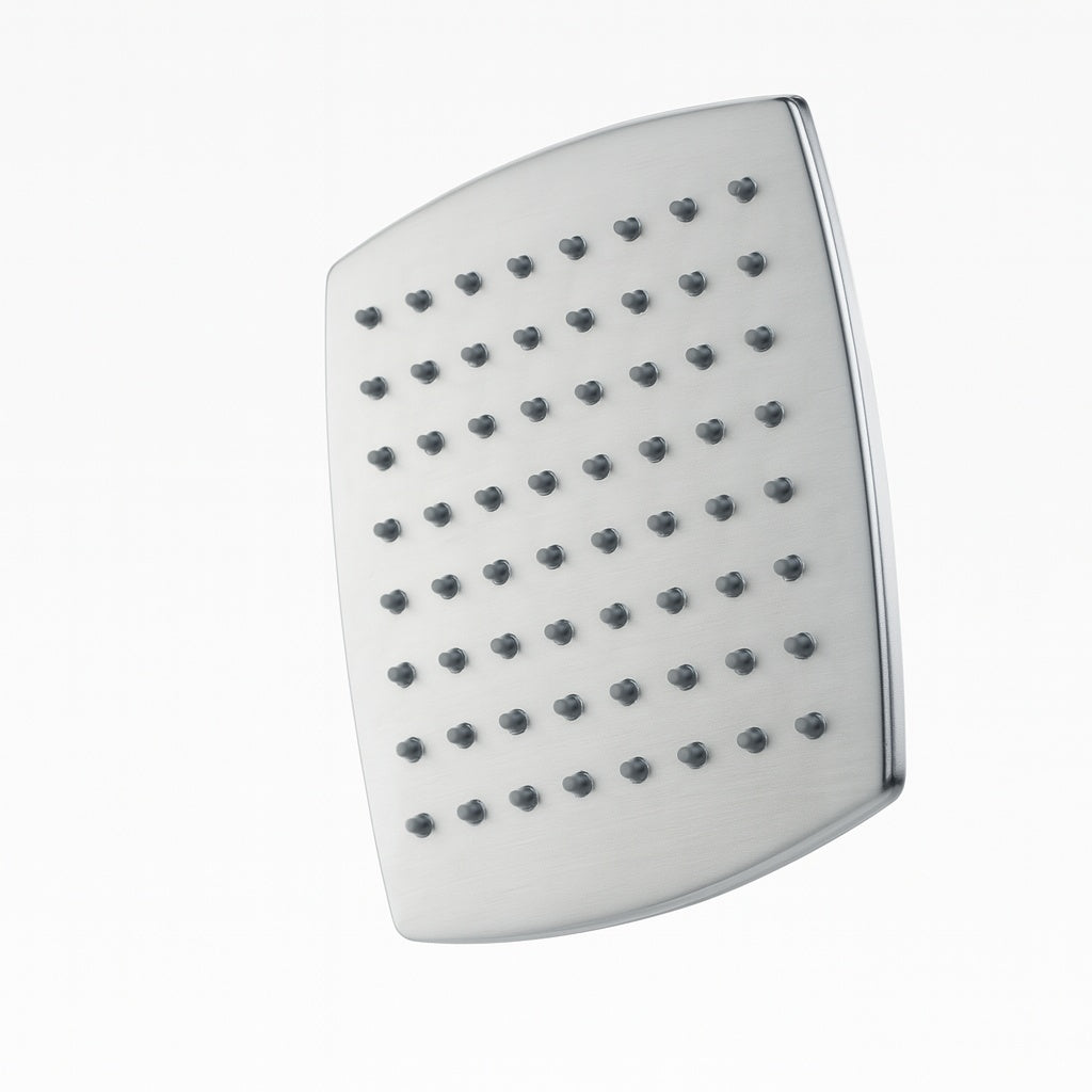 Regadera cuadrada 6" cromada acero inox