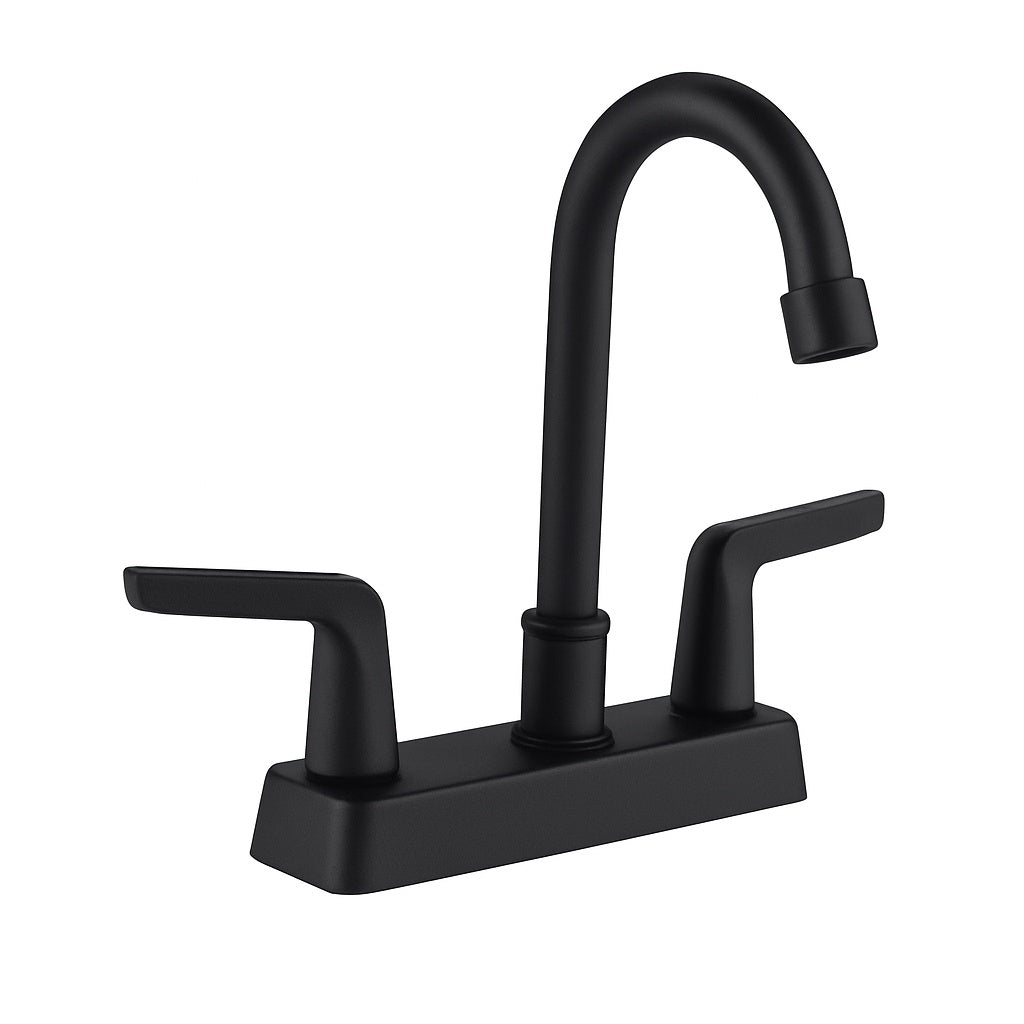 Mezcladora negra para lavabo 4"