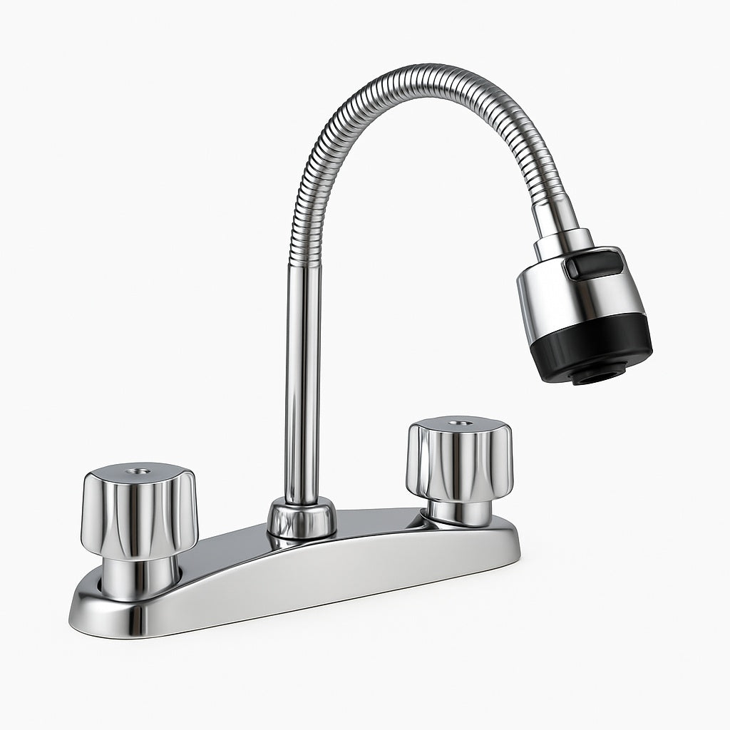 Mezcladora fregadero 8" cromado