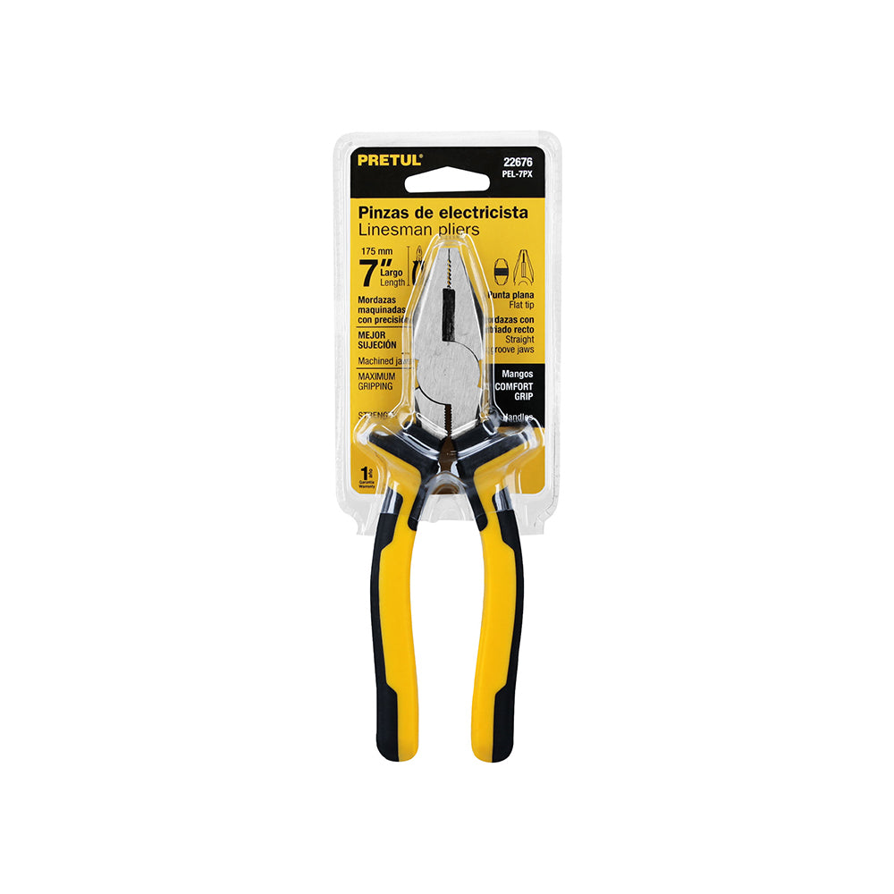 PINZA DE ELECTRICISTA 7"MGO COMFORT*PRET